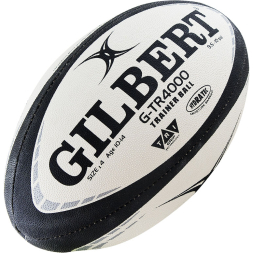 Мяч для регби GILBERT G-TR4000, 42097704, р.4, резина, ручная сшивка, бело-черно-серый