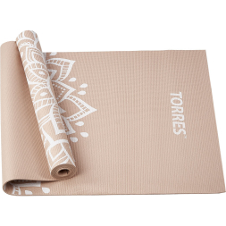 Коврик для йоги TORRES Relax 4, YL12224G, толщина 4 мм, ПВХ, серый