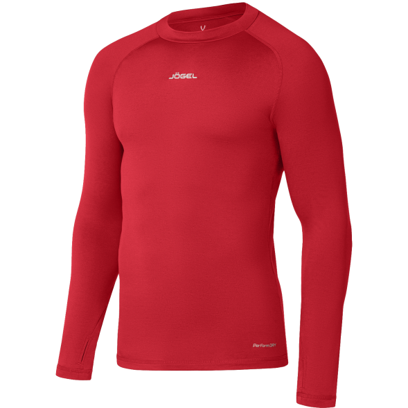Джемпер компрессионный утепленный JOGEL CAMP PerFormDRY Baselayer Top Warm, красный