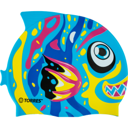 Шапочка для плавания детская TORRES Junior, SW-12206AF, голубой, силикон