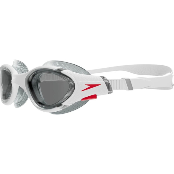 Очки для плав. SPEEDO Biofuse 2.0, 8-00233214500, ДЫМЧАТЫЕ линзы, белая оправа