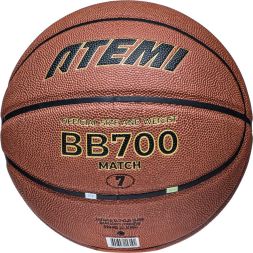 Мяч баскетбольный Atemi, р. 7, композитная кожа, 8 панелей, BB700N, окруж 75-78, клееный