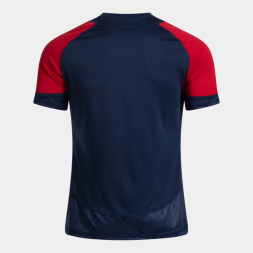 Футболка JOMA CAMISETA MANGA CORTA HISPA V DARK NAVY ROJO