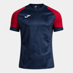 Футболка JOMA CAMISETA MANGA CORTA HISPA V DARK NAVY ROJO