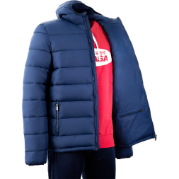 СЦ*Куртка утепленная с капюшоном муж. MIKASA MT914-036-S, р.S, нейлон, полиэстер, синий