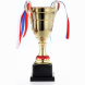 Кубок 185С, зол., триколор, подставка пластик, 25 × 15 × 8 см
