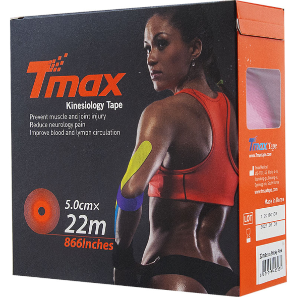 Тейп кинезиологический TMAX Extra Sticky 5 см x 22 м, 223211, телесный