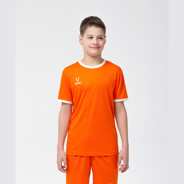 Футболка футбольная JOGEL CAMP Origin, оранжевый/белый, детский