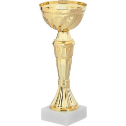 Кубок 162, зол., подставка камень, 18,2 х 7 х 5 см