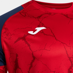 Футболка JOMA CAMISETA MANGA CORTA HISPA V ROJO DARK NAVY
