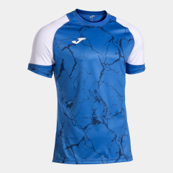 Футболка JOMA CAMISETA MANGA CORTA HISPA V ROYAL BLANCO