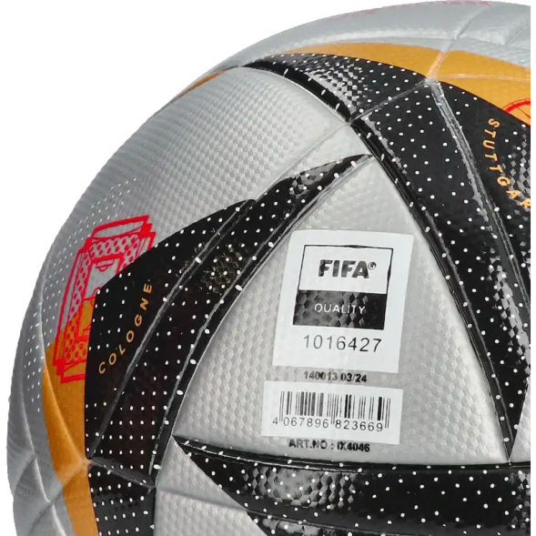 Мяч футб. ADIDAS Euro24 Fussballliebe Finale IX4046, р.4, 12п, ТПУ, термосш, серебристый