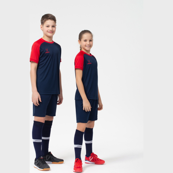 Футболка игровая JOGEL CAMP Reglan Jersey, темно-синий/красный, детский
