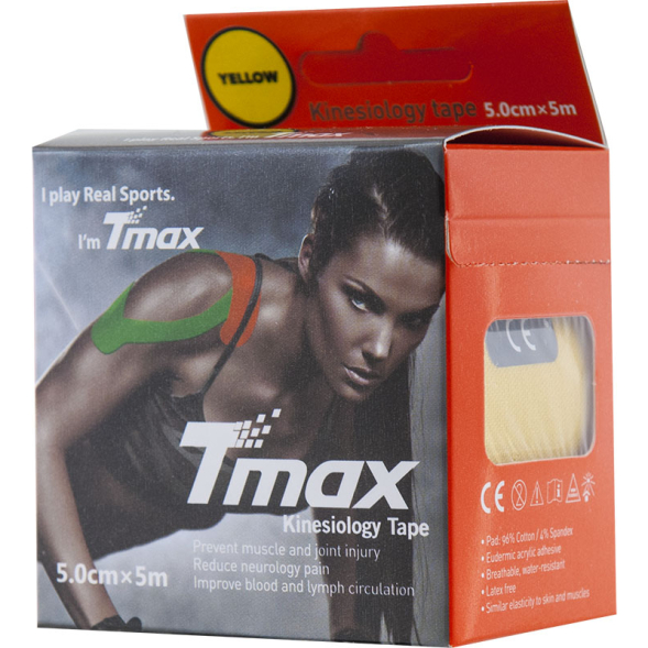 Тейп кинезиологический TMAX Extra Sticky 5 см x 5 м, 423112, телесный