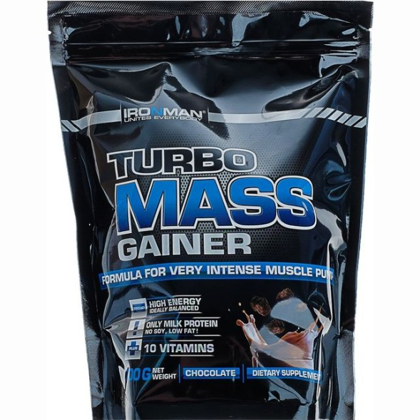 Гейнер Ironman Turbo Mass, шоколад, спортивное питание, 700 г