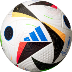 Мяч футб. ADIDAS Euro24 Fussballliebe PRO IQ3682,р.5, FIFA PRO, 20пан, ПУ, термосш, бело-мультиколор