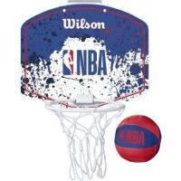 НАБОР ДЛЯ МИНИ-БАСКЕТБОЛА WILSON NBA TEAM MINI HOOP ЩИТ С КОЛЬЦОМ, МЯЧ Р.1 (артикул: WTBA1302NBARD)(КРАСНЫЙ, СИНИЙ)