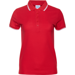 Рубашка поло женская STAN с окантовкой хлопок/полиэстер 185, 04BK