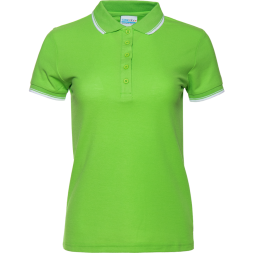 Рубашка поло женская STAN с окантовкой хлопок/полиэстер 185, 04BK