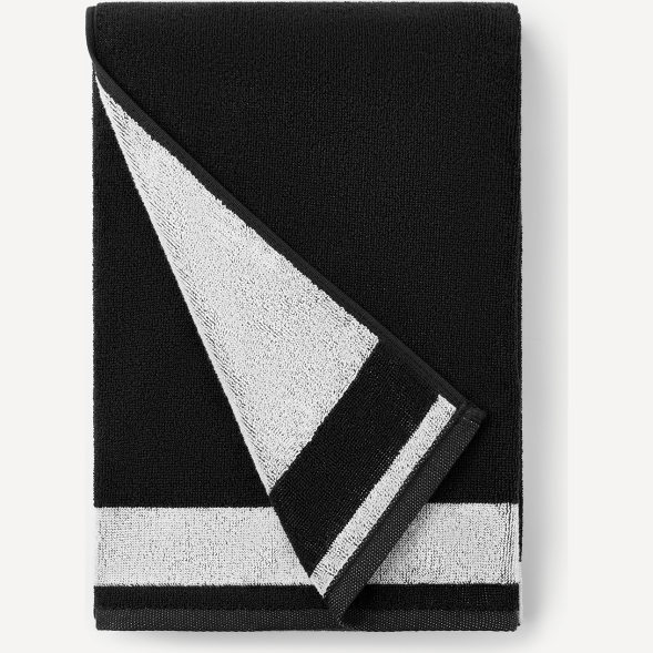 Полотенце спортивное JOGEL ESSENTIAL Towel L, 70х140, черный/белый