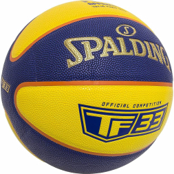 Мяч баск. SPALDING TF-33 Gold 3*3 Indoor/Outdoor, 76862z, р.6, FIBA Appr, ПУ-композит, желто-синий