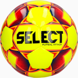 Мяч футзал. SELECT Futsal Attack V24, 3883446563, р.4, 32п, ПУ, руч.сш, желто-красный