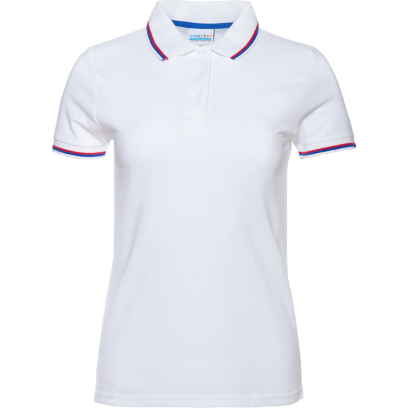 Рубашка поло женская триколор STAN хлопок/полиэстер 185, 04WRUS