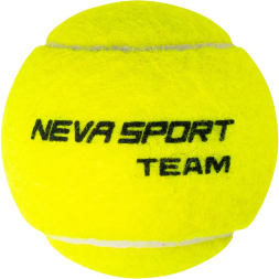 Мяч теннисный NS Team X3, 124009, уп.3 шт,одобр.ITF,фетр, нат.резина,желтый