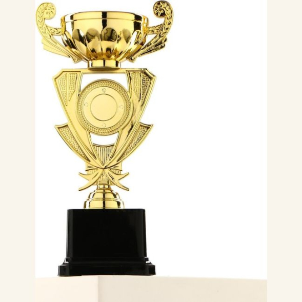 Кубок 182C, зол., подставка пластик, 21 × 10.5 × 7.5 см