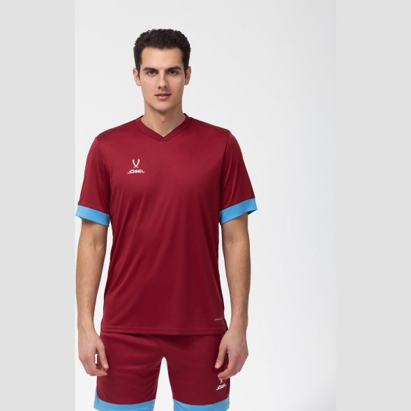 Футболка игровая JOGEL DIVISION PerFormDRY Union Jersey, гранатовый/голубой/белый