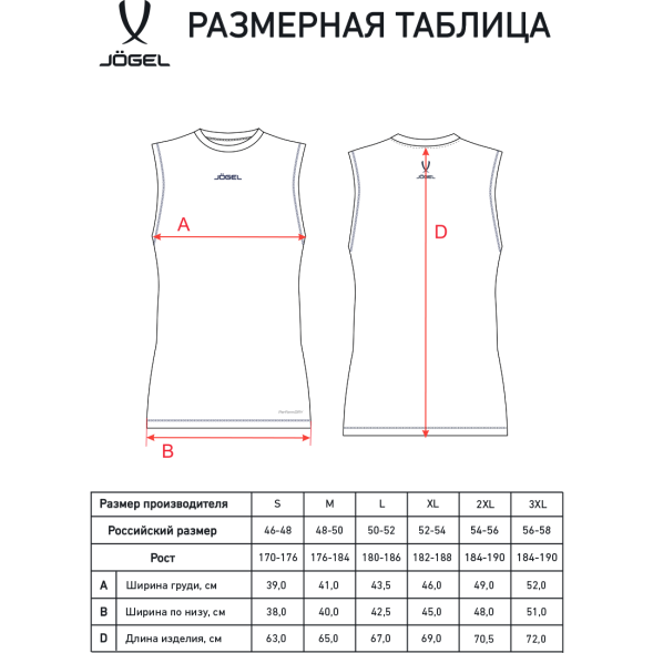 Майка компрессионная JOGEL CAMP PerFormDRY Baselayer SL Tee, красный