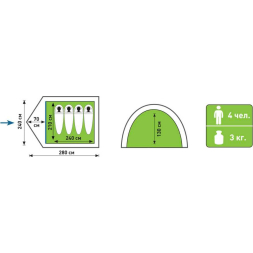 Палатка туристическая Atemi CANYON 4 TX