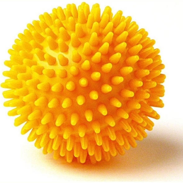 Мяч массажный, L0108, диам. 8 см, поливинилхлорид, желтый