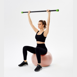 Фитбол STARFIT GB-109 антивзрыв, 900 гр, с ручным насосом, персиковый, 55 см