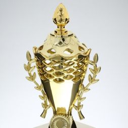 Кубок 184B, зол., подставка пластик, 26 × 11 × 7.5 см