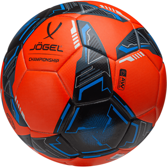 Мяч футбольный JOGEL Championship №5, оранжевый/синий/черный