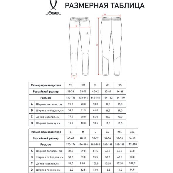 Брюки тренировочные JOGEL CAMP 2 Training No Pocket Pants, черный