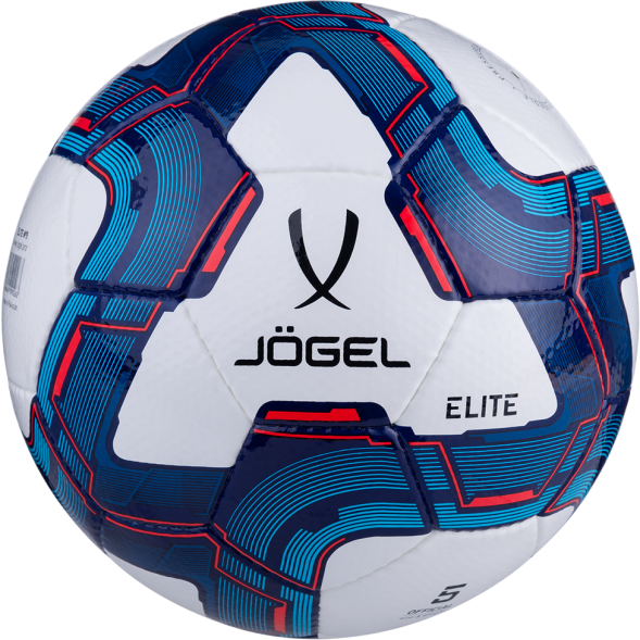 Мяч футбольный JÖGEL Elite №5, белый/синий/красный