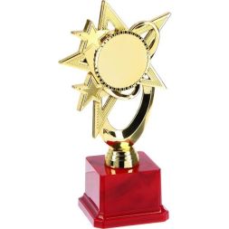 Фигура &quot;Звезда&quot; A, подставка пластик красная, 24.3 × 14 × 7.5 см