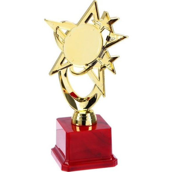 Фигура &quot;Звезда&quot; A, подставка пластик красная, 24.3 × 14 × 7.5 см