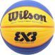 Мяч баск. WILSON FIBA3x3 Official, WTB0533XB, р.6, FIBA Appr., синт. PU, бутил. кам, желто-синий