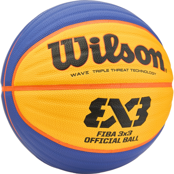 Мяч баск. WILSON FIBA3x3 Official, WTB0533XB, р.6, FIBA Appr., синт. PU, бутил. кам, желто-синий