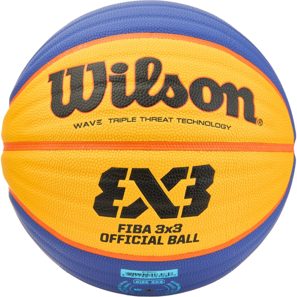 Мяч баск. WILSON FIBA3x3 Official, WTB0533XB, р.6, FIBA Appr., синт. PU, бутил. кам, желто-синий