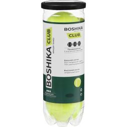 Набор мячей для большого тенниса BOSHIKA, тренировочный, 3 шт.