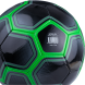 Мяч футбольный JÖGEL Intro №5, черный/зеленый