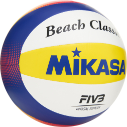 Мяч вол. пляжн. MIKASA BV552C,10 пан., мягкая синт.кожа (ПУ), маш.сш.,бут.кам,нейлон.к,бел-син-желт