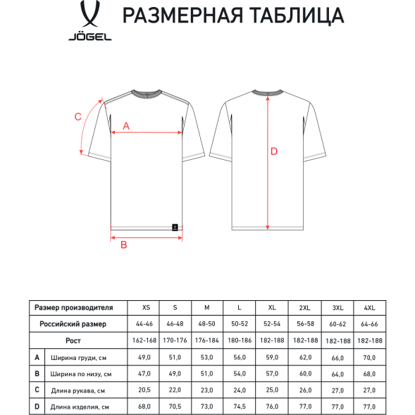 Футболка JOGEL ESSENTIAL Core Tee, синий