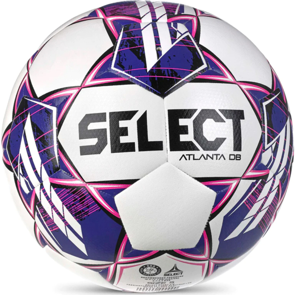 Мяч футб. SELECT Atlanta DB, 0575960900, р.5, FIFA Basic, 32пан, гл.ТПУ, гибрид.сш, бело-фиолетовый