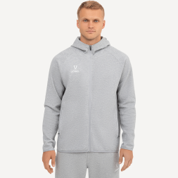 Худи на молнии JÖGEL ESSENTIAL Athlete Hooded FZ Jacket, серый