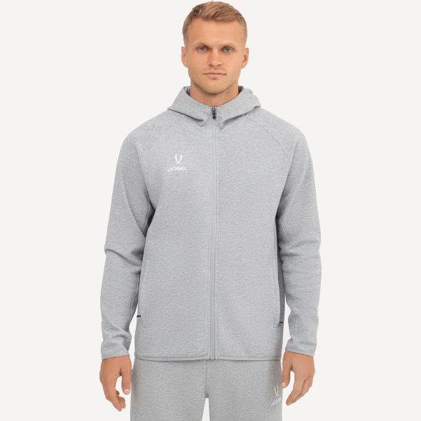Худи на молнии JOGEL ESSENTIAL Athlete Hooded FZ Jacket, серый